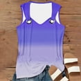 thumbnail image 4 of Tank Tops for Women Plus Size Round Neck Sleeveless Casual Loose Blouses Purple XXL, 4 of 5