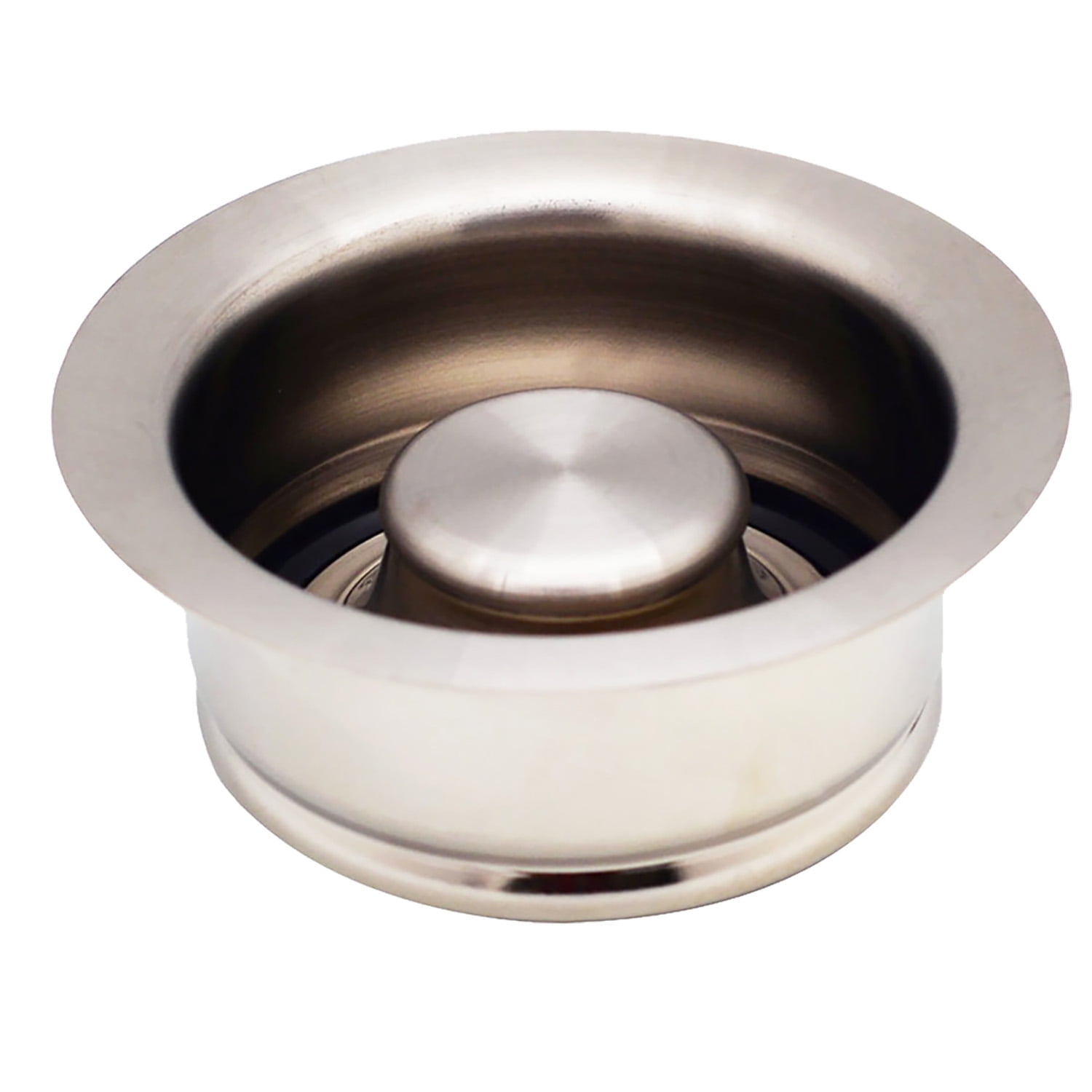 Westbrass Wing Nut Style Sink Strainer with Waste Disposal Flange and Stopper, Stainless Steel