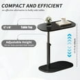 thumbnail image 2 of SUSUZI Portable Oval End Table Small C-Shaped Side Table, Height Adjustable, MDF and Metal, 2 of 8