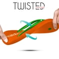 thumbnail image 4 of HUGGOES Monarch Natural Rubber Comfort Flip Flops for Women - Orange/Green, 4 of 7