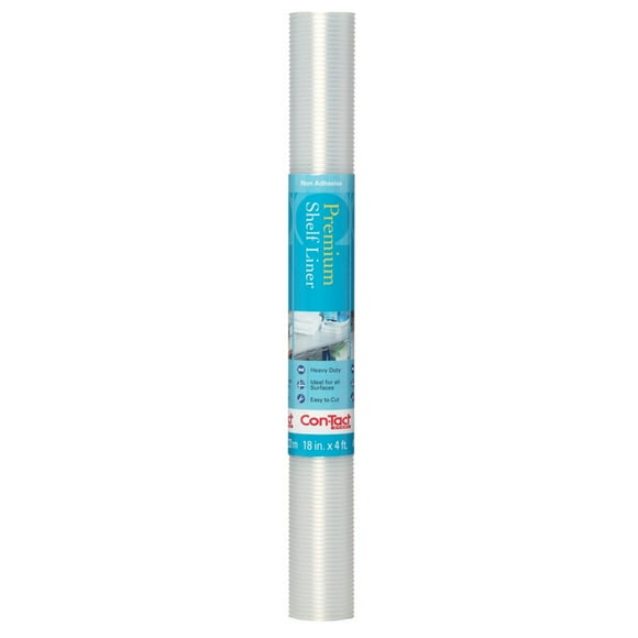 Non-Adhesive Premium Shelf Liner - Clear, 18" x 4'