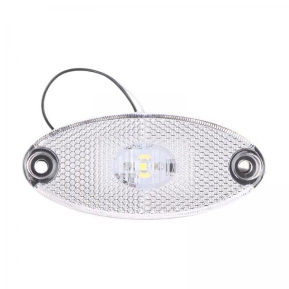 simhoa 2xLED Side Marker Light Attachment Indicator Lamp for Trailer Rvs Caravan White