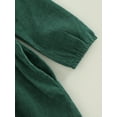 thumbnail image 6 of Bagilaanoe Toddler Baby Girl Corduroy Dress Long Sleeve A-line Button Dresses 1T 2T 3T 4T 5T 6T Kid Casual Fall Dress Outwear, 6 of 7