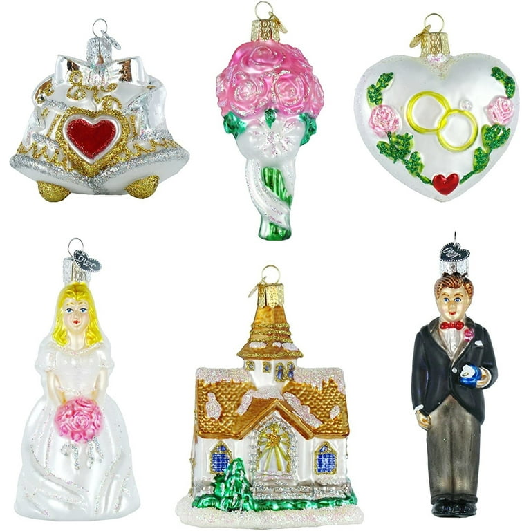 Old World Christmas Wedding Collection Ornament Box Set