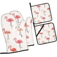thumbnail image 2 of Flamingo. Oven Mitts and Pot Holders Sets for Kitchen 4 Pcs 7"X11" Heat Resistant Baking Cooking, 2 of 6