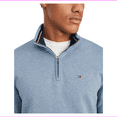thumbnail image 2 of TOMMY HILFIGER Mens Blue Logo Graphic Quarter-Zip Casual Shirt XXXL, 2 of 2