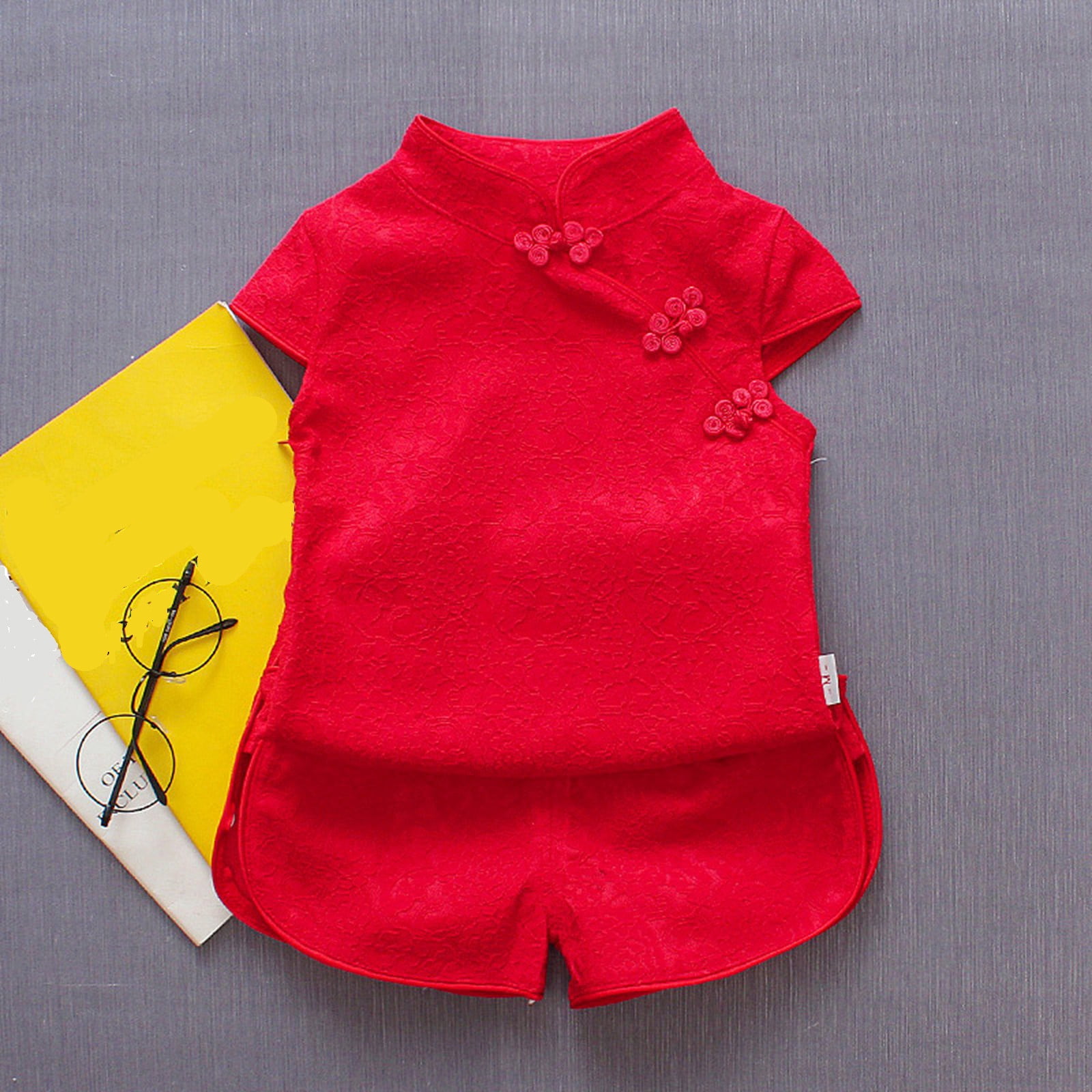 Girls Dresses Summer Flower Cheongsam for Kids Qipao Dress with Tang Suit Style Traditional Chinese Dress for Girls Lightweight Party Outfit