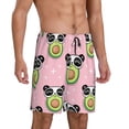 thumbnail image 2 of Fotbe Panda Avocado Pajama Shorts for Men, Men's Pajama Bottoms, Sleepwear,Short Pajama Pants-Small, 2 of 9