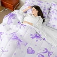 thumbnail image 4 of Castle Fairy Cute Girly Bow Knot Bedding Comforter Set,Cartoon Cherry Queen Bedding Sets, 4 of 8