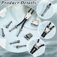 thumbnail image 6 of DIY Bolo Tie Making Kit Including Iron Bolo Tie Slide Clasp Alloy Cord Ends Nylon Cords Gunmetal, 6 of 9