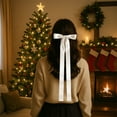 thumbnail image 2 of Cheapark Extra Long Ribbon Hair Clip with Large Bow - Elegant Back-of-Head Headdress, Chic Festive Accessory for Holiday Outfits, 2 of 6