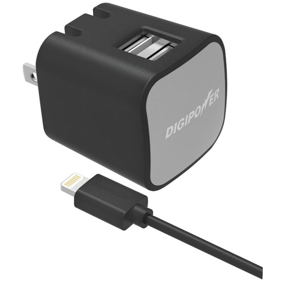 Brand New DIGIPOWER IS-AC3DL InstaSense 3.4-Amp Dual-USB Wall Charger with 5ft Lightning Cable