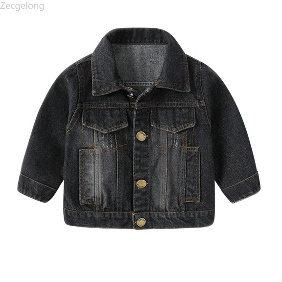 Zecgelong Child Kids Toddler Baby Boys Girls Long Sleeve Denim Jacket Coats Outer Outwear Outfits Clothes