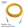 thumbnail image 2 of Unique Bargains 1Pcs 98.4Ft Single Mode Simplex Fiber Optic Patch Cable LSZH Fiber Jumper Optical SC/APC to SC/APC for Router Switches, 2 of 6