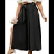 thumbnail image 2 of Pantalones Casuales de Pierna con Abertura para Mujer, Pantalones de Playa Holgados Estilo Palazzo de Cintura Alta, Pantalones de Verano Estilo Bohemio con Bolsillos. Negro S, 2 of 8