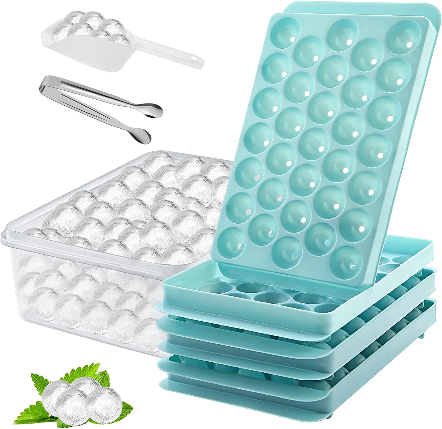 Round Ice Cube Tray,Small Ice Ball Maker Mold for Freezer,Sphere Ice