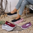 thumbnail image 6 of Domzle Womens Orthopedic Loafer Sneakers Wide Width Lightweight Slip-On Walk Sneaker with Arch Support for Casual Work Breathable Toe Mesh Knitted Walking Shoes for Summer Black, 6 of 8