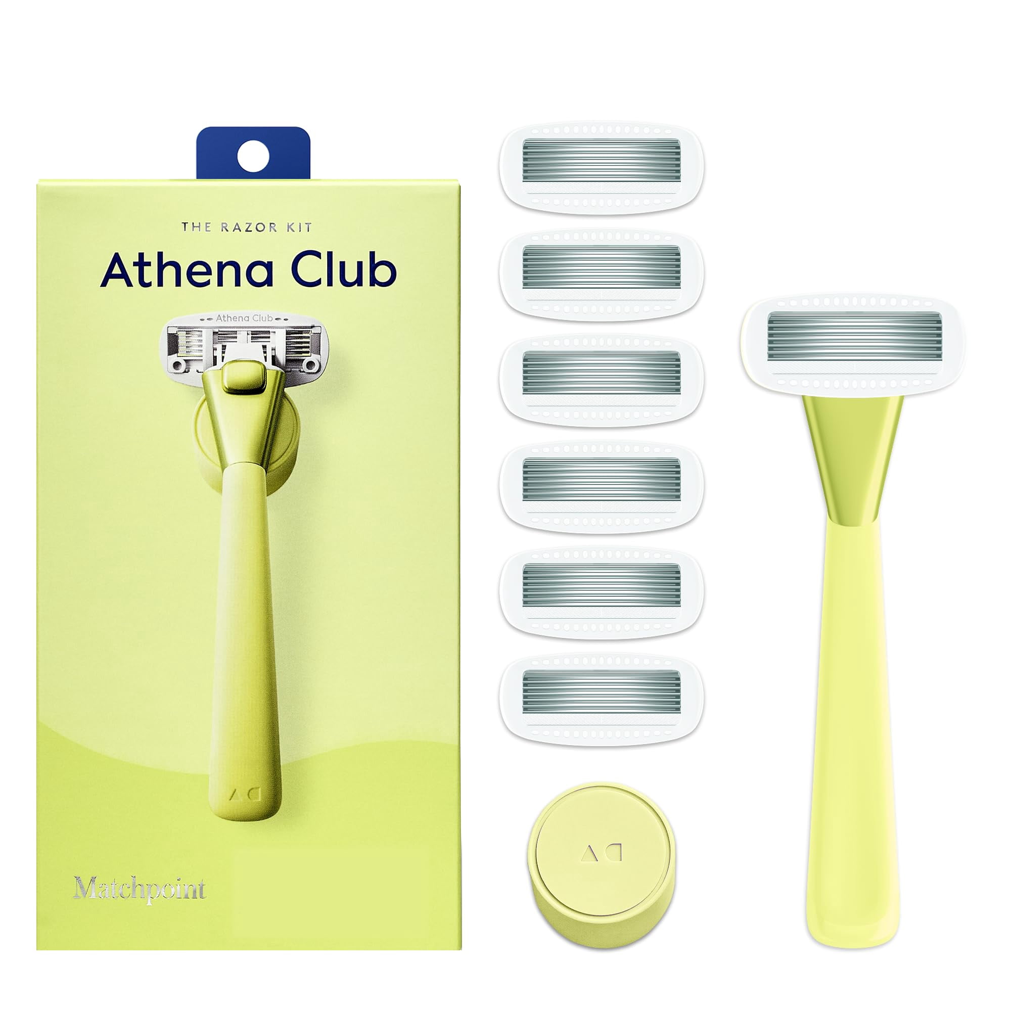 Kit de afeitado Athena Club Matchpoint Razor para mujer, con 6 ...