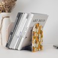 thumbnail image 6 of Lsque White Floral and Butterflies Printed Wood Bookends,Non-Skid Bookend for Shelves,Heavy Duty Support Bookends,Non-Slip Foam Pads for Office, Home, and Library,1 Pair, 6 of 8