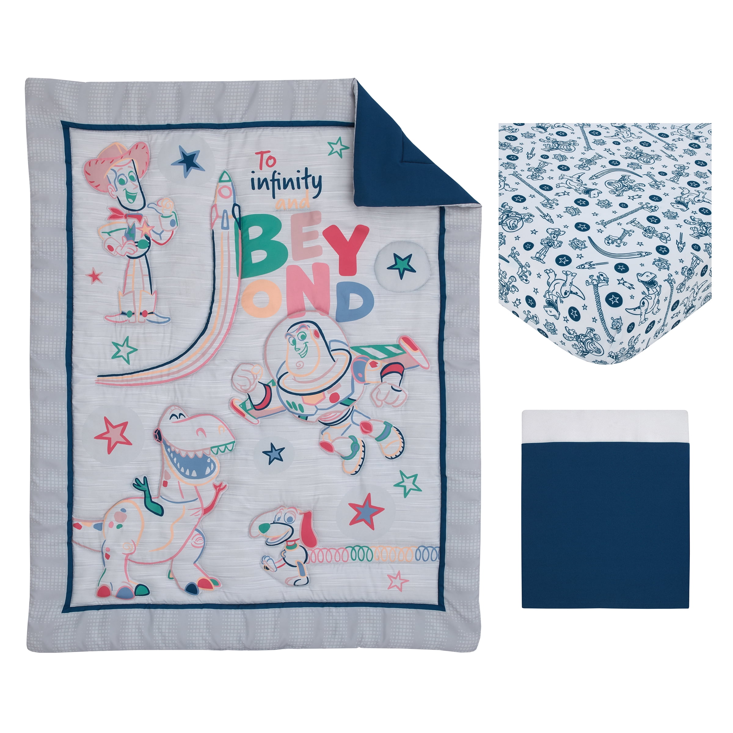 Disney Toy Story Color Crazy 3 Piece Crib Bedding Set
