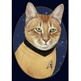 thumbnail image 2 of Men's Star Trek Captain Kirk Cat  Graphic Tee Navy Blue Medium, 2 of 5