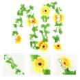 thumbnail image 2 of KAKOWELY 2 piezas de flores artificiales de ratán, colgantes decorativos de girasol de ratán, adorno para el hogar, 2 of 4