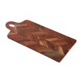thumbnail image 1 of IH Casa Decor Acacia Wood Rect. Panneau De Service Chevron Avec Poignée, 1 of 4
