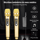 thumbnail image 3 of Universal Micrófono Inalámbrico Profesional Karaoke Kit 2pcs Oro, 3 of 5
