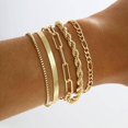 thumbnail image 5 of SSKFHGI 5766901hb Snake Bone Chain Popular Jewelry Set Retro Metal Chain Bracelet Female, 5 of 7