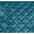 thumbnail image 4 of Chezmoi Collection Lux Teal Velvet Quilt Queen Set, 3-Piece Lush Plush Distressed Velvet Bedding All Season Lightweight Bedspread Brushed Microfiber Reverse with Diamond Stitch Quilting, 4 of 9