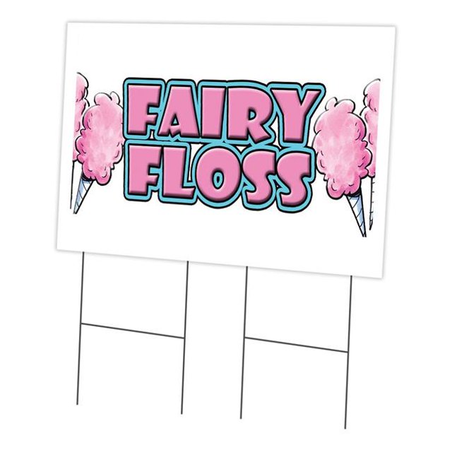 SignMission C-2436 Fairy Floss 24 x 36 in. Fairy Floss Yard Sign & Stake