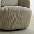 thumbnail image 5 of Accent Chairs 34.25 "Wide Upholstered Corduroy 360° Swivel Barrel Soft Accent Chair with Pillow, Circular Reading Armchair for Club, Living Room, Bedroom, Office, Lounge, Light Gray.,Fabric Accent Ch, 5 of 8