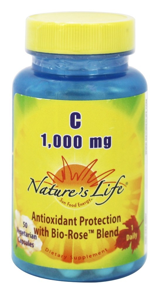 Nature's Life Vitamin C 1000 mg. 50 Vegetarian Capsules
