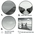 thumbnail image 3 of Designart "Monochrome Pier On The Horizon I" Coastal Pier Floater Framed Wall Decor, 3 of 5