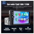 thumbnail image 4 of Autorradio 1 DIN de 7 pulgadas con Apple CarPlay, Android Auto, Bluetooth, USB, AUX, TF, ecualizador y cámara., 4 of 5