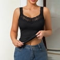 thumbnail image 6 of Stretchy Breathable Camisole Tops for Ladies Built in Padding Adjustable Straps Soft Light Shirts Suitable for Daily Travel Wearing Square Neck Padded Camisole (Black,M), 6 of 8