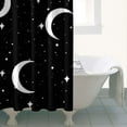 thumbnail image 5 of Starry Night Shower Curtain 36x72 Inches - Cosmic Astronomical Art with Sun and Moon - Waterproof Hotel Style Bath Drape - Easy Care & Quick-Dry Fabric, 5 of 5