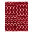thumbnail image 3 of Unique Loom Trellis Shag Collection Area Rug - Ruby (7' 10" x 10' Rectangle Burgundy Red/Ivory), 3 of 11