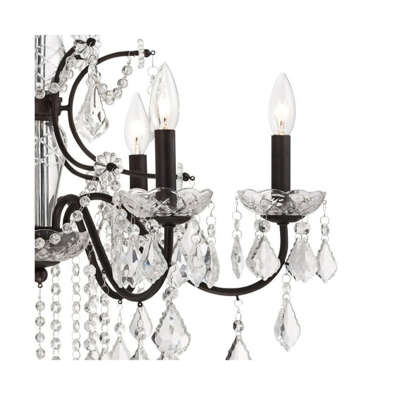 Vienna Full Spectrum Beverly 26 Wide Bronze Frame Clear Crystal Vienna Full Spectrum Beverly 26 Wide Bronze Frame Clear Crystal Chandelier Com