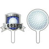 5PK Golfing Cupcake Picks ,Item per pack: 12per pack,Size: 2.75"