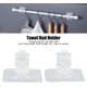 thumbnail image 3 of 20pcs No Drill Curtain Rod Brackets, Self Adhesive Curtain Rod Holders Curtain Rod Hooks Wall Curtain Fixed Clip for Curtain Rod Pole, 3 of 5