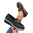 thumbnail image 4 of Willtoo Orthopedics Womens Wedge Platform Loafers Slip On Faux Suede Casual Shoes Round Toe Comfort Moccasins Fashion Walking Shoes, 4 of 5