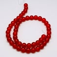 thumbnail image 2 of 1 Strand Natural Malaysia Jade Bead Strands Round Dyed Beads Red 8mm Hole: 1mm about 48pcs/strand 15 inch, 2 of 2