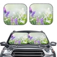 thumbnail image 2 of Saiise Purple Butterfly On Wild for Foldable Car Sun Shades (2-Pack) Offer Sun Protection with an Easy-fold Design for Convenient Windshield Shading-Small, 2 of 6