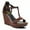 Brown, variant on FSJ Women T-Strap Studded Wedge High Heels Open Toe Platform Back Zipper Sandals Fashion Cocktail Party Summer Shoes Size 9.5 Red