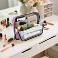thumbnail image 7 of Standing Pencil Case with Base Large Capacity Stationery Pouch Pen Bag with Zipper for Women Men Pink Butterflies Flying, 7 of 7