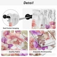 thumbnail image 5 of Pink Purple Spring Floral Tier Curtains, Summer Flower Botanical Light Filtering Kitchen Curtains, 2Pcs Rod Pocket Half Window Treatments Panels for Sink Cafe Cabinet Basement 27.5x45 Inches, 5 of 9
