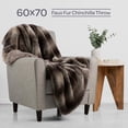 thumbnail image 5 of Lavish Home 60x70in Faux Fur Blanket for Couch, Bed, or Chair (Gray/Brown), 5 of 6