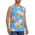thumbnail image 2 of Kdxio Avocado Lovers for Men's Muscle T-shirt,Sleeveless for Workout Running Athletic Gym Lounge Casual, 2 of 7