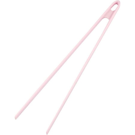 

LFOGoods Kitchen Clip Lightweight Anti-deformation Food Tongs Cooking Tool Hanging Hole Integrated High Temperature Food Clip-Pink
